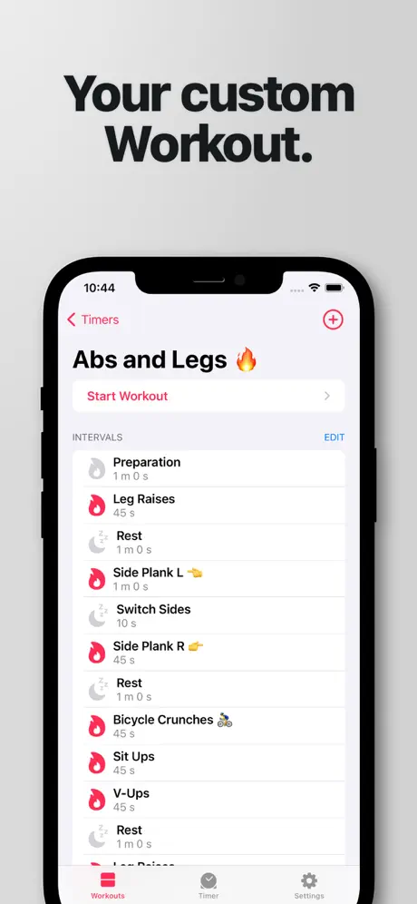 lapz: Trainingsplan mit Übungen und Erholungsphasen